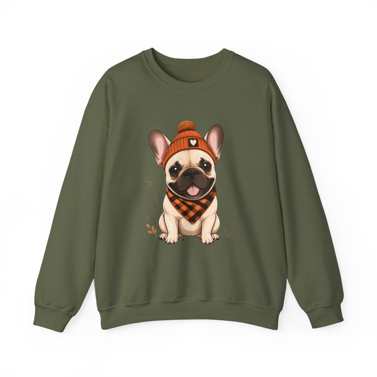 FALL FRENCHIE BANDANA Unisex Heavy Blend™ Crewneck Sweatshirt