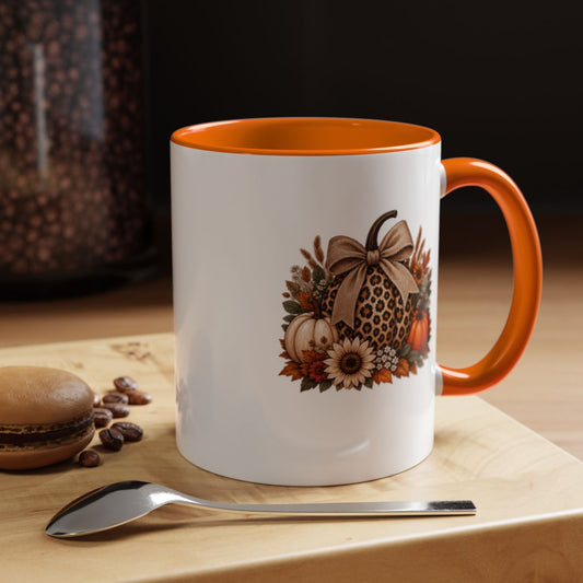 LEOPARD PRINT PUMPKIN MUG