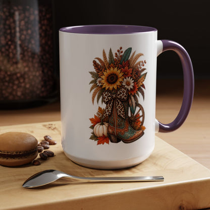 FALL COWGIRL BOOT MUG