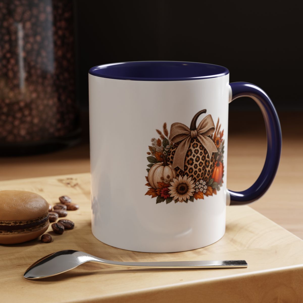LEOPARD PRINT PUMPKIN MUG