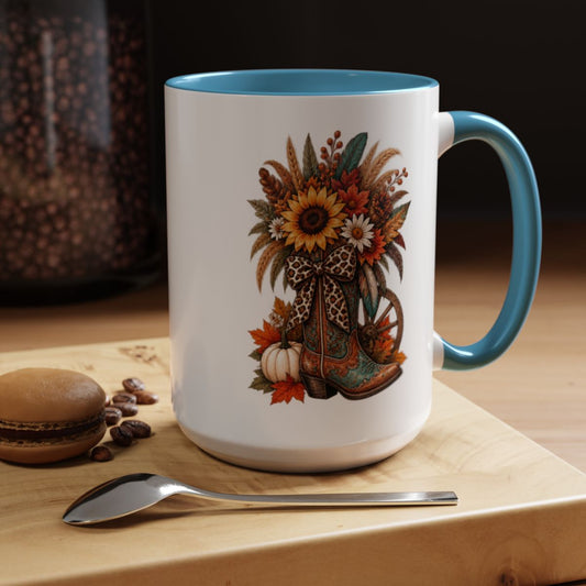 FALL COWGIRL BOOT MUG