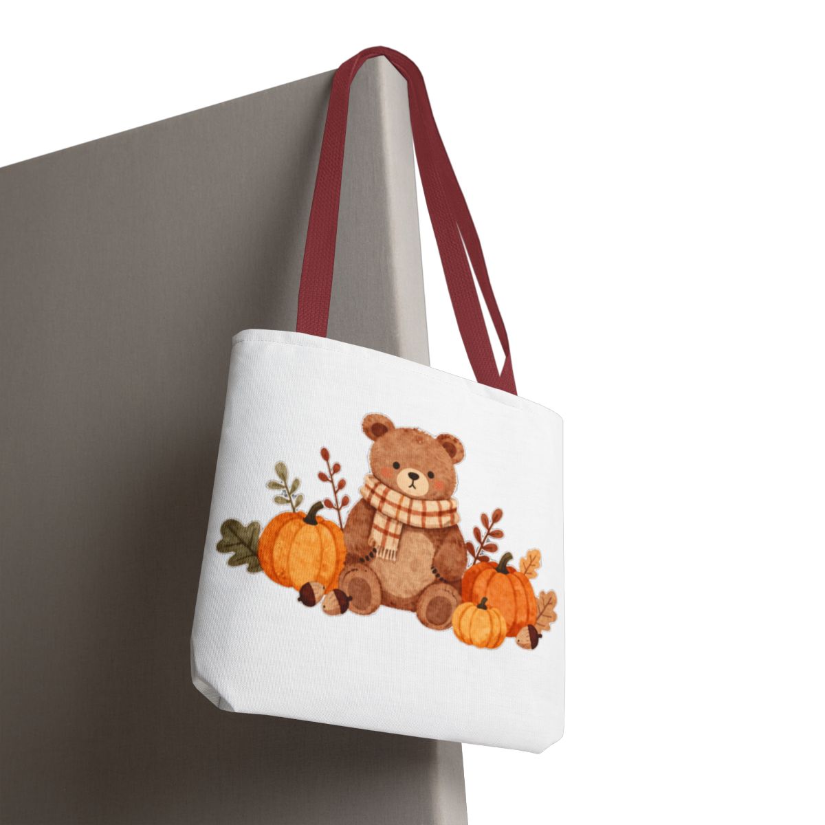 HELLO FALL BEAR TOTE BAG