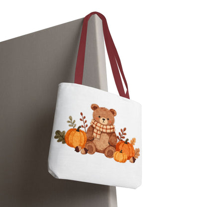 HELLO FALL BEAR TOTE BAG