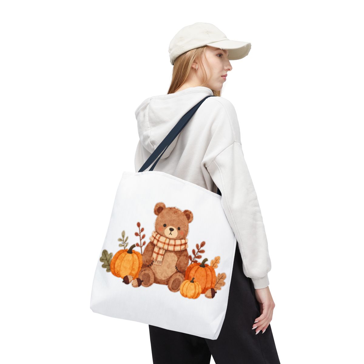 HELLO FALL BEAR TOTE BAG