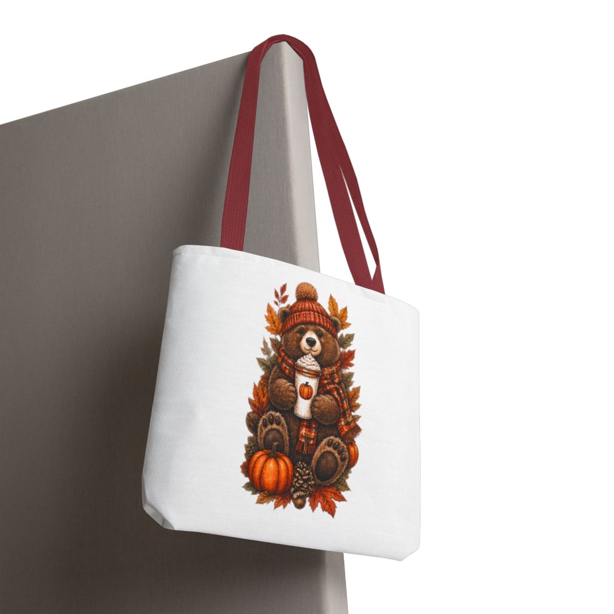 FALL BEAR TOTE BAG