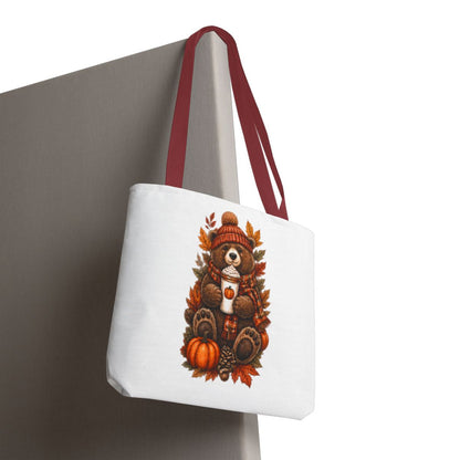 FALL BEAR TOTE BAG