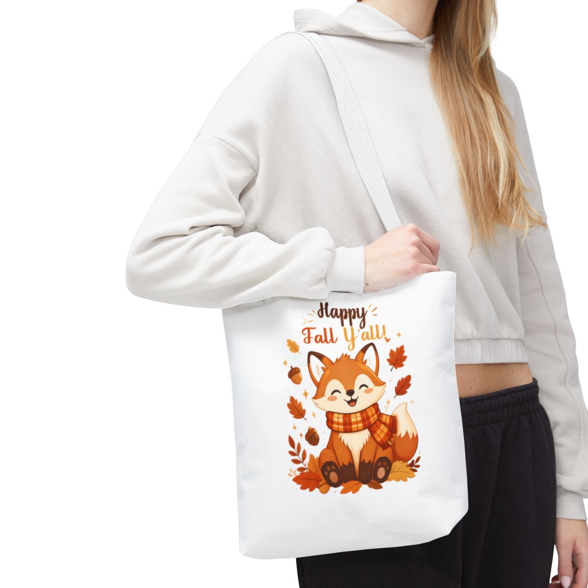 HAPPY FALL YALL FOX TOTE BAG