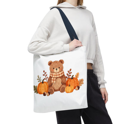 HELLO FALL BEAR TOTE BAG