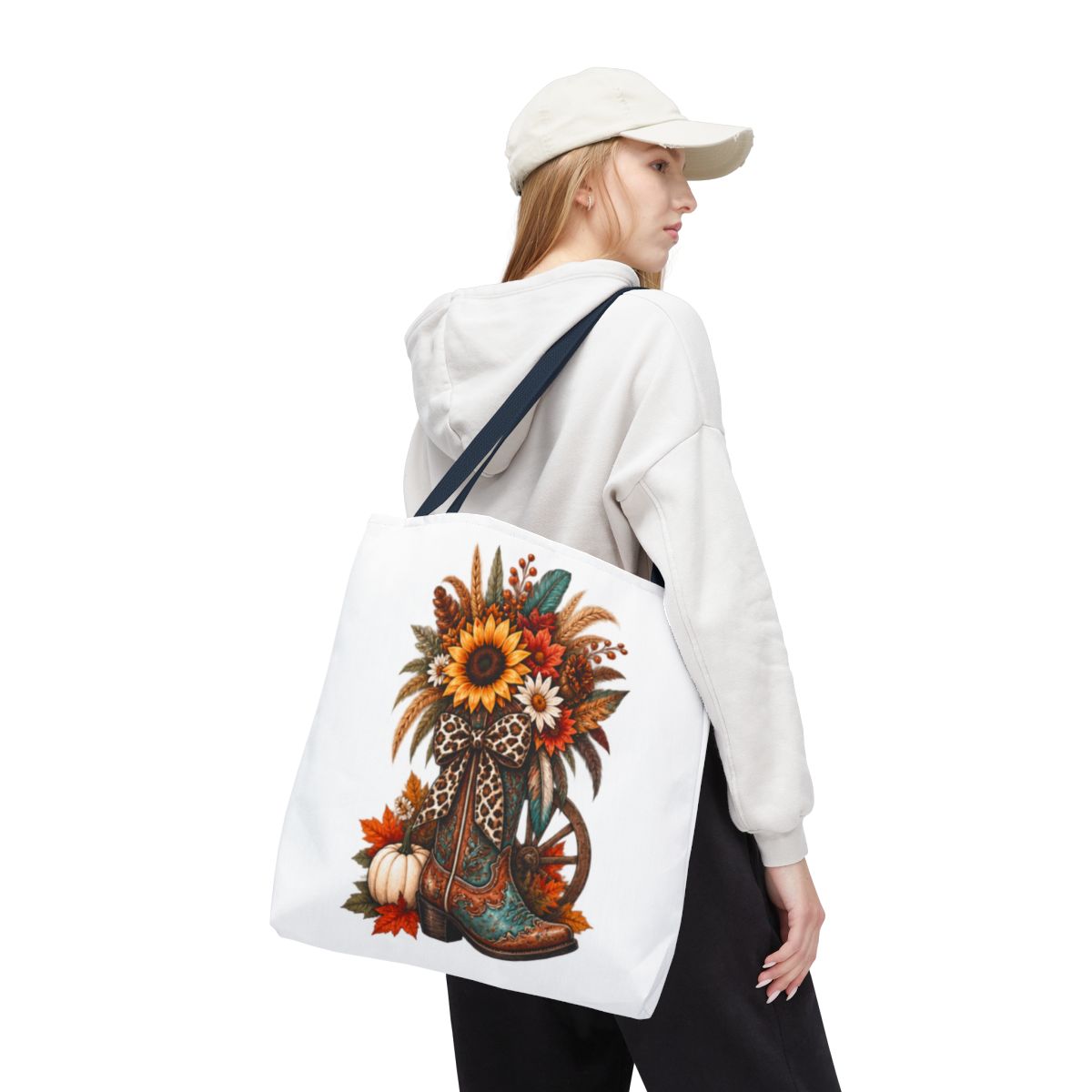 FALL COWGIRL BOOT TOTE BAG
