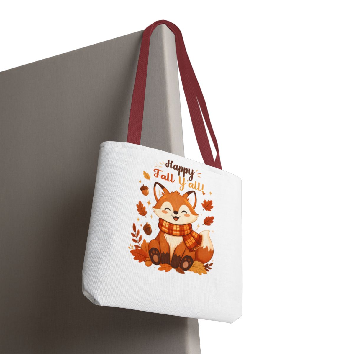 HAPPY FALL YALL FOX TOTE BAG