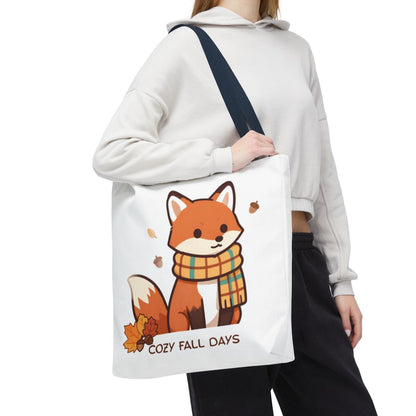 COZY FALL FOX TOTE BAG
