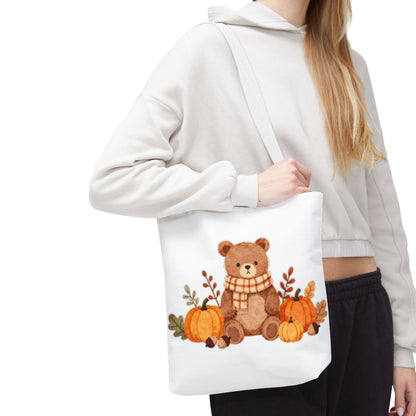 HELLO FALL BEAR TOTE BAG