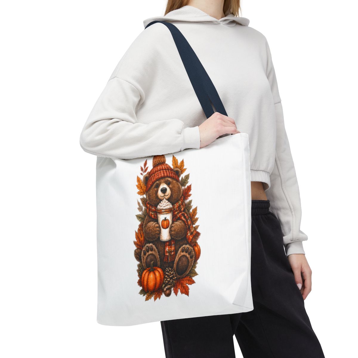 FALL BEAR TOTE BAG
