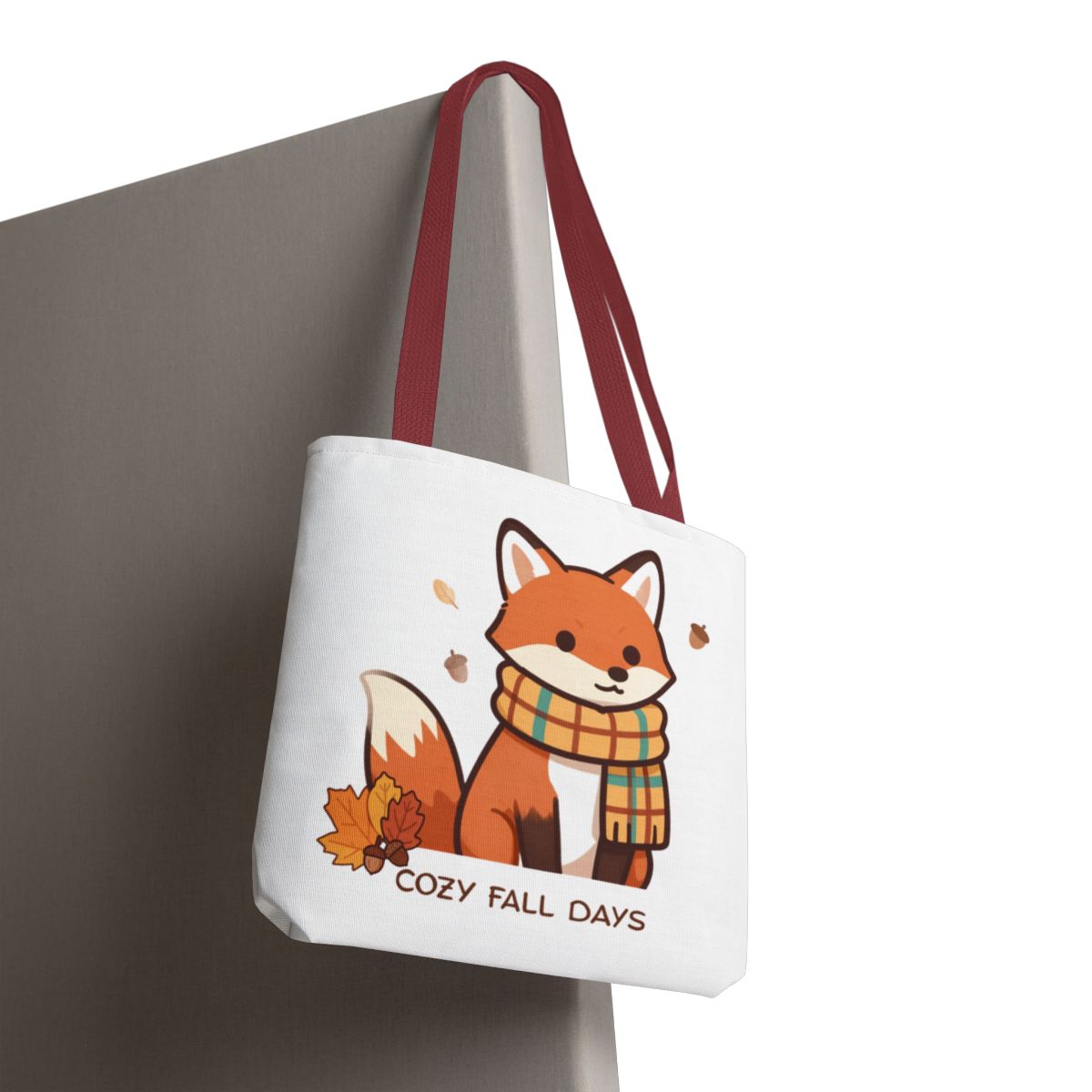 COZY FALL FOX TOTE BAG