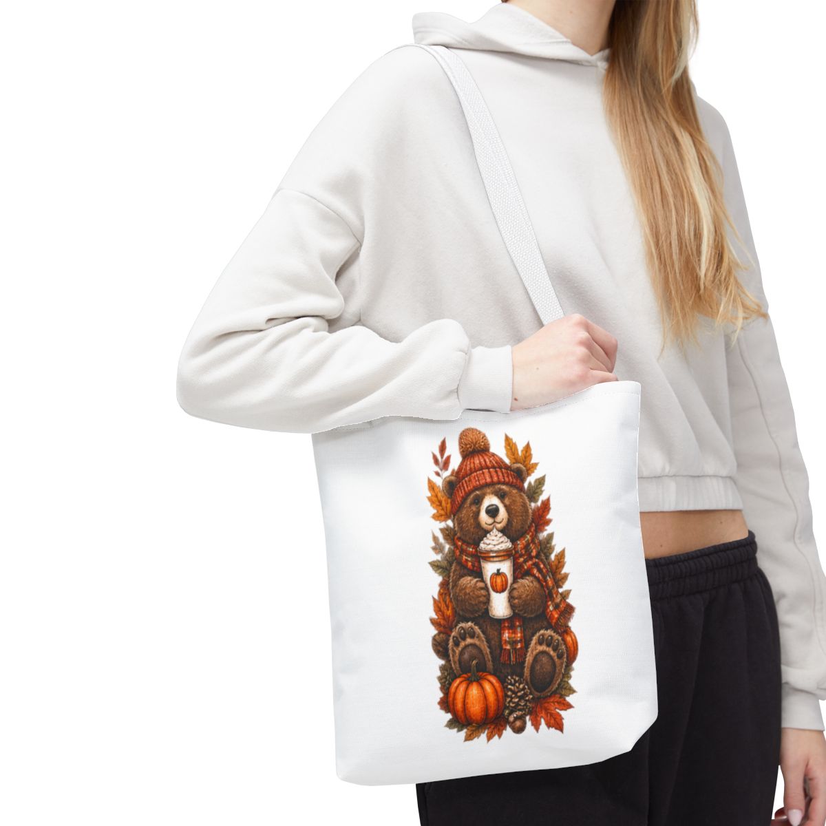 FALL BEAR TOTE BAG