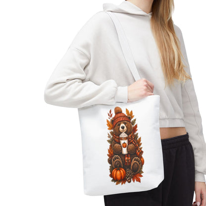 FALL BEAR TOTE BAG
