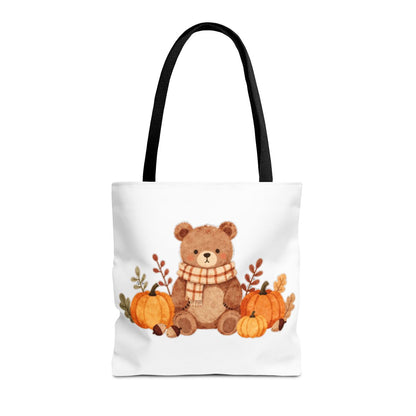 HELLO FALL BEAR TOTE BAG