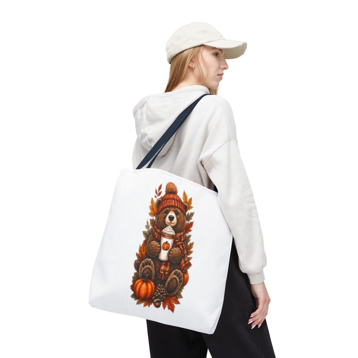 FALL BEAR TOTE BAG