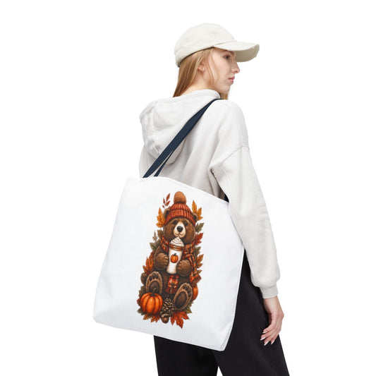 FALL BEAR TOTE BAG