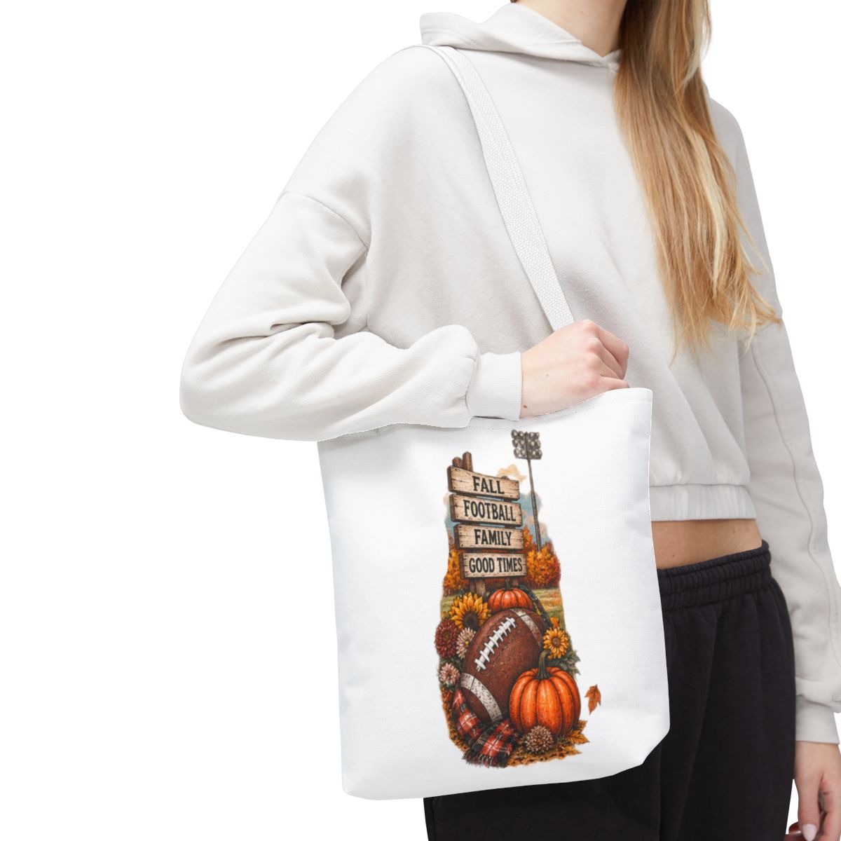 FALL FOOTBALL TOTE BAG