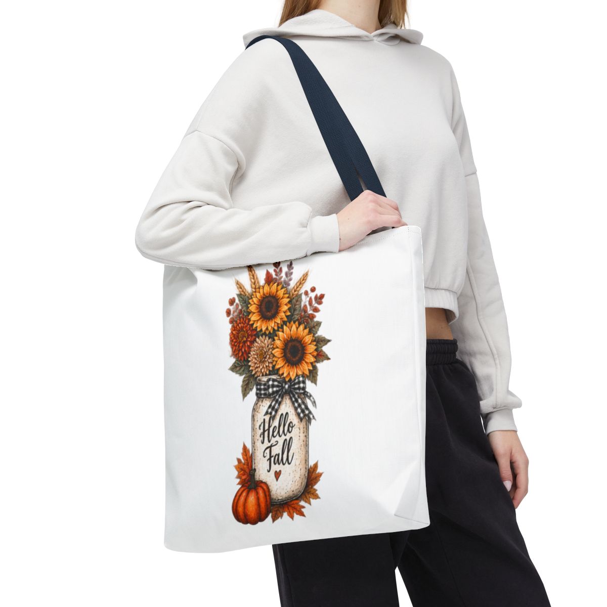 HELLO FALL SUNFLOWER TOTE BAG
