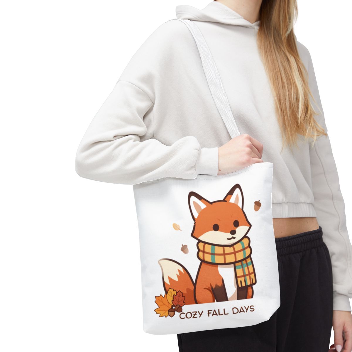 COZY FALL FOX TOTE BAG