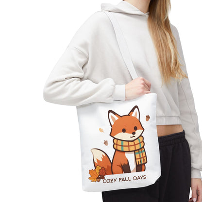 COZY FALL FOX TOTE BAG