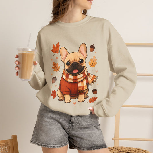 FALL FRENCHIE Unisex Heavy Blend™ Crewneck Sweatshirt