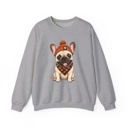 FALL FRENCHIE BANDANA Unisex Heavy Blend™ Crewneck Sweatshirt