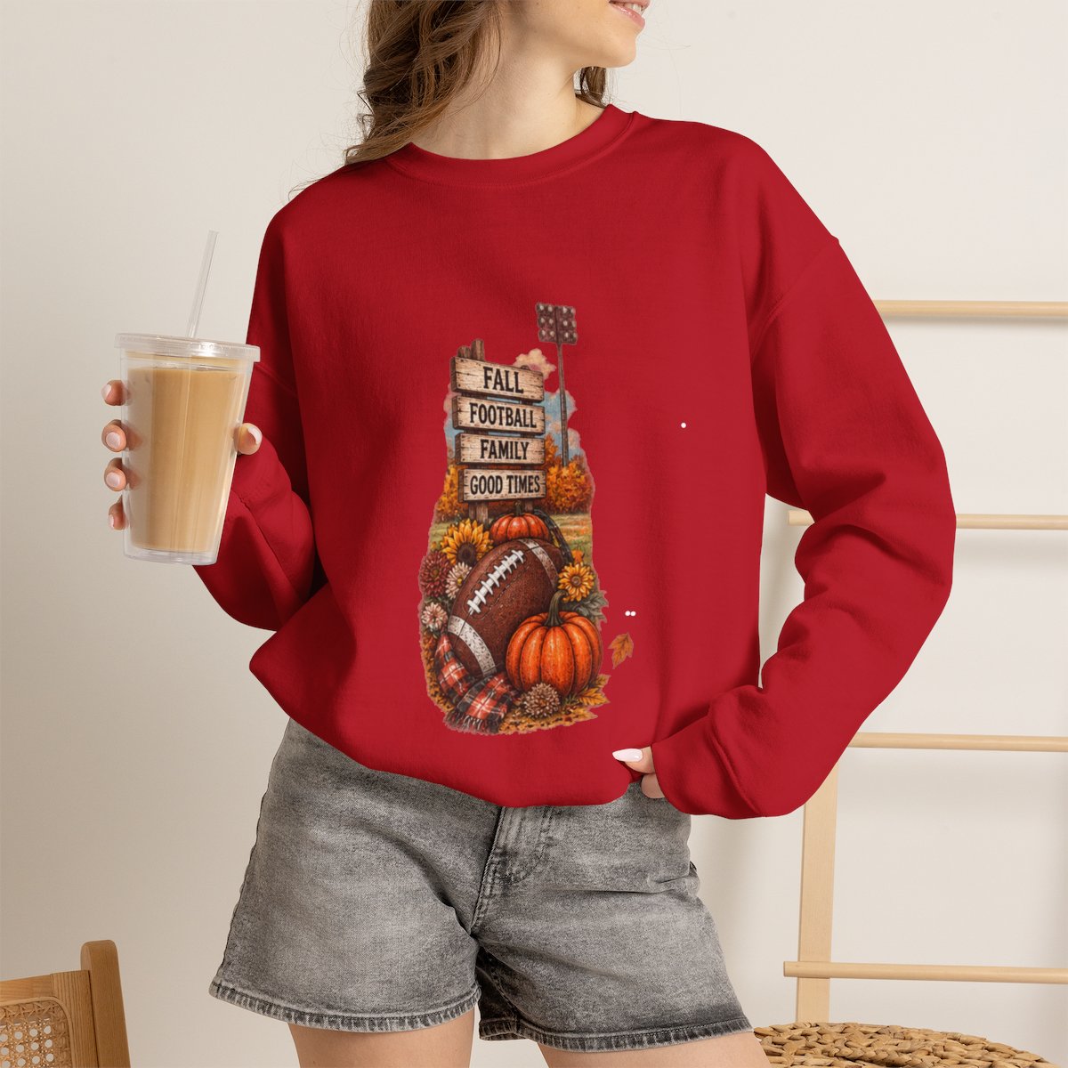 FALL FOOTBALL Unisex Heavy Blend™ Crewneck Sweatshirt