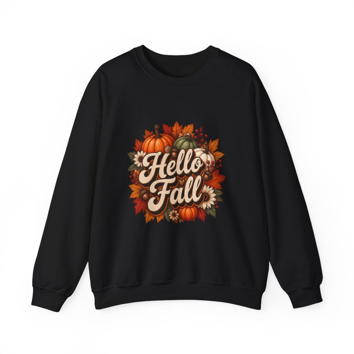HELLO FALL PUMPKINS Unisex Heavy Blend™ Crewneck Sweatshirt
