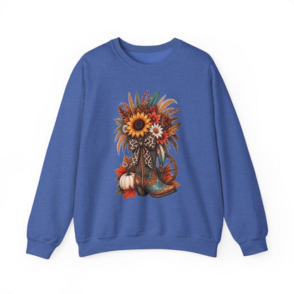 FALL COWGIRL BOOT Unisex Heavy Blend™ Crewneck Sweatshirt
