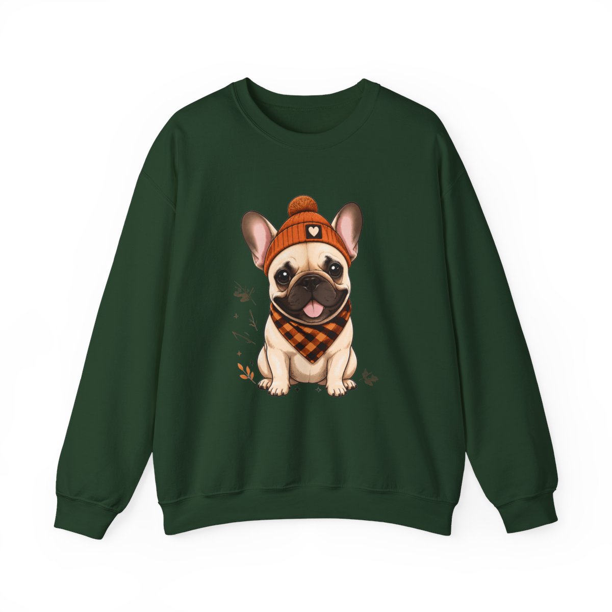 FALL FRENCHIE BANDANA Unisex Heavy Blend™ Crewneck Sweatshirt