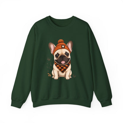 FALL FRENCHIE BANDANA Unisex Heavy Blend™ Crewneck Sweatshirt