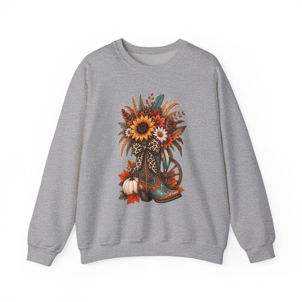 FALL COWGIRL BOOT Unisex Heavy Blend™ Crewneck Sweatshirt