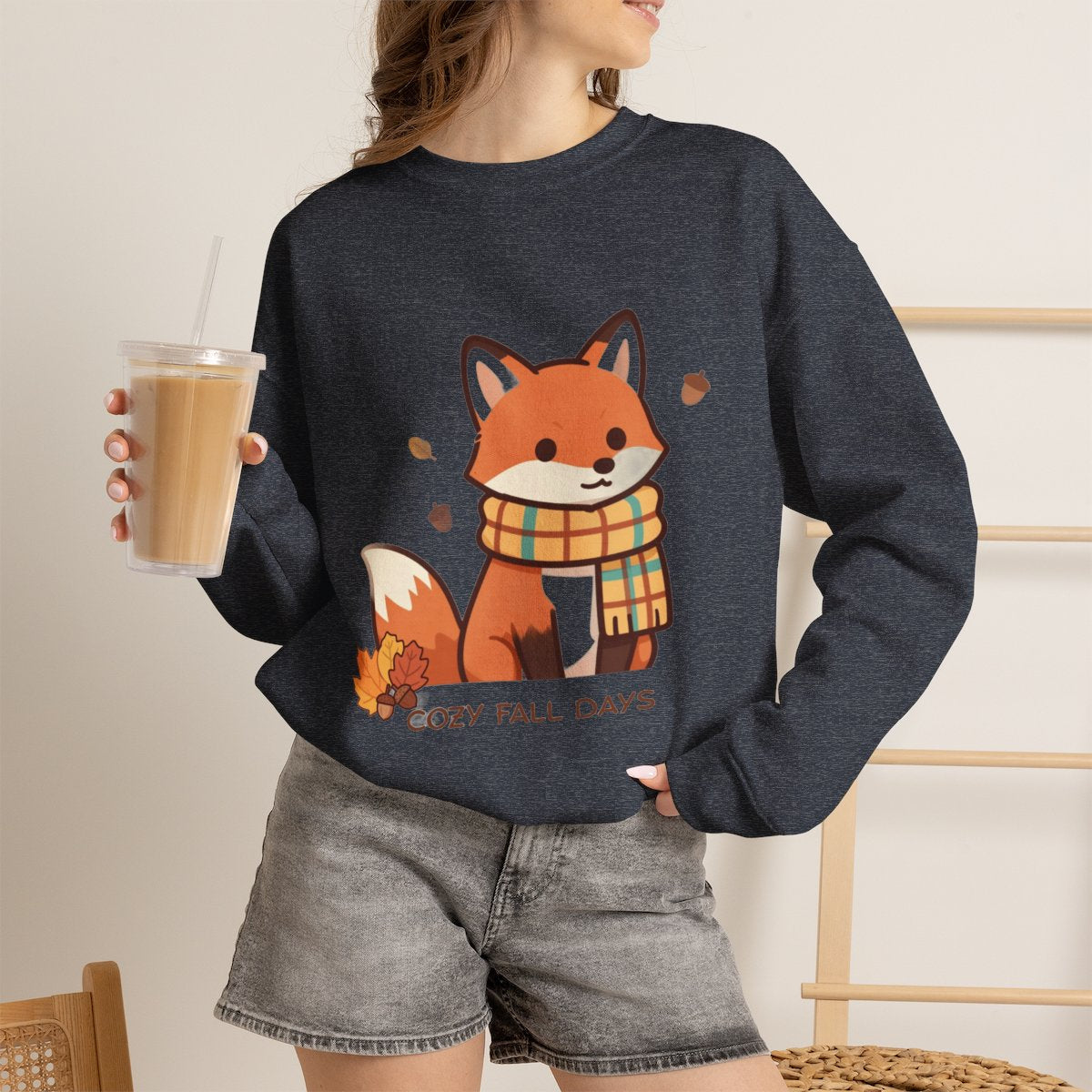 FALL FOX COZY Unisex Heavy Blend™ Crewneck Sweatshirt