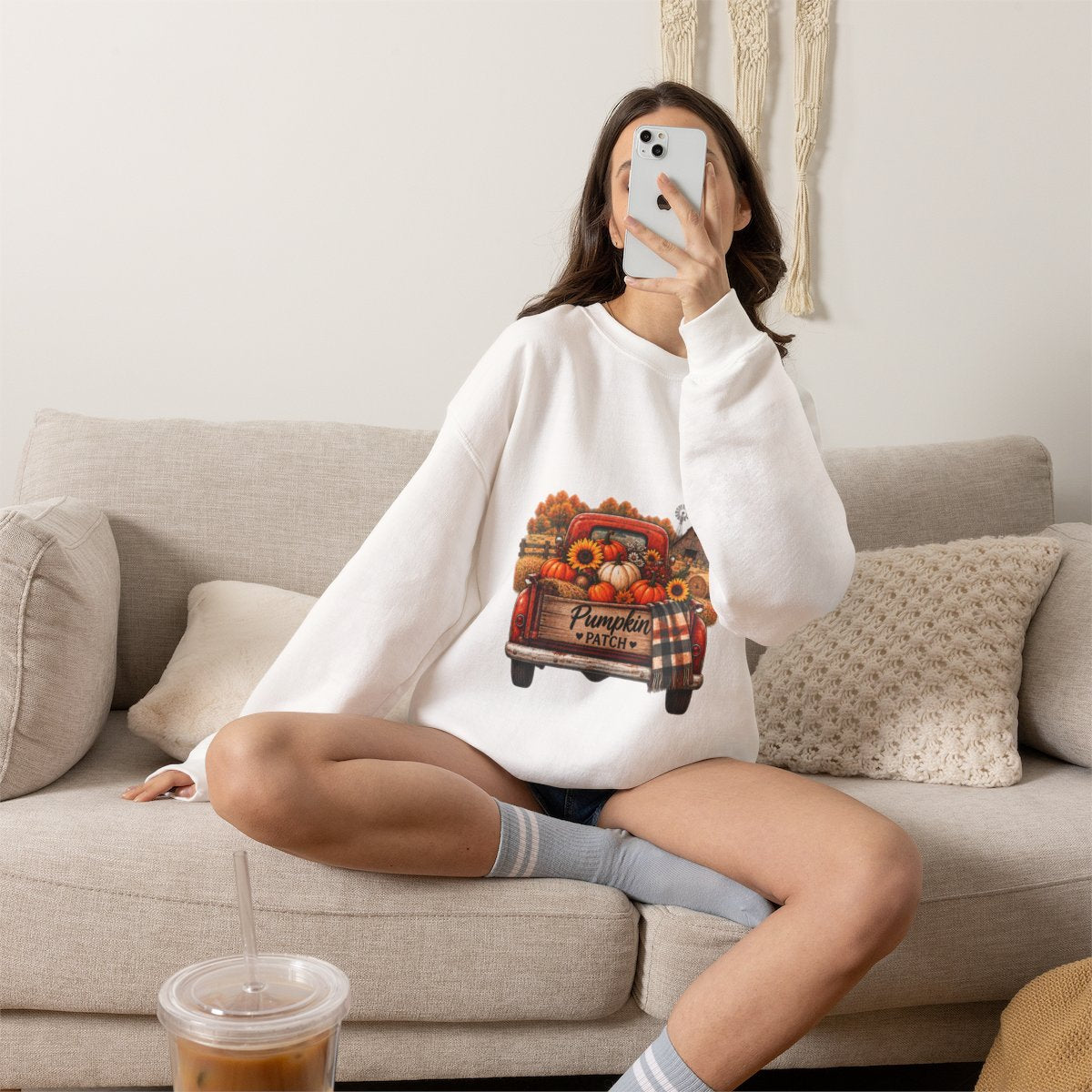 PUMPKIN PATCH TRUCK Unisex Heavy Blend™ Crewneck Sweatshirt