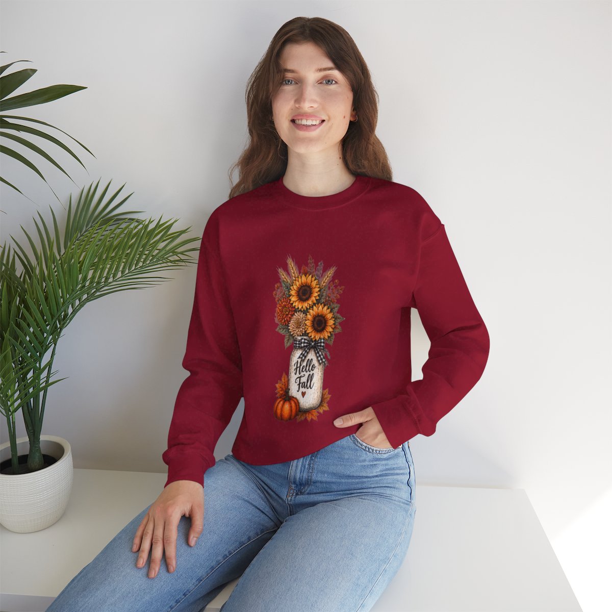 HELLO FALL Unisex Heavy Blend™ Crewneck Sweatshirt