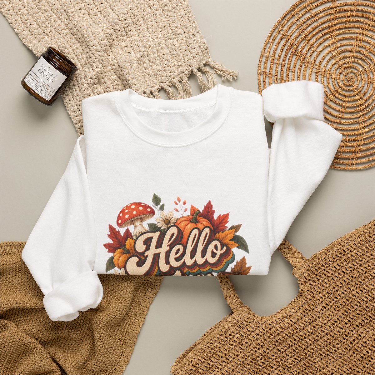 HELLO FALL Unisex Heavy Blend™ Crewneck Sweatshirt