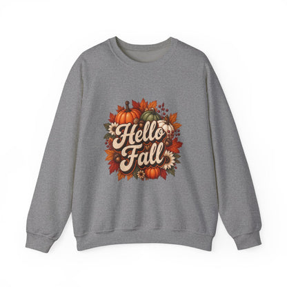 HELLO FALL PUMPKINS Unisex Heavy Blend™ Crewneck Sweatshirt