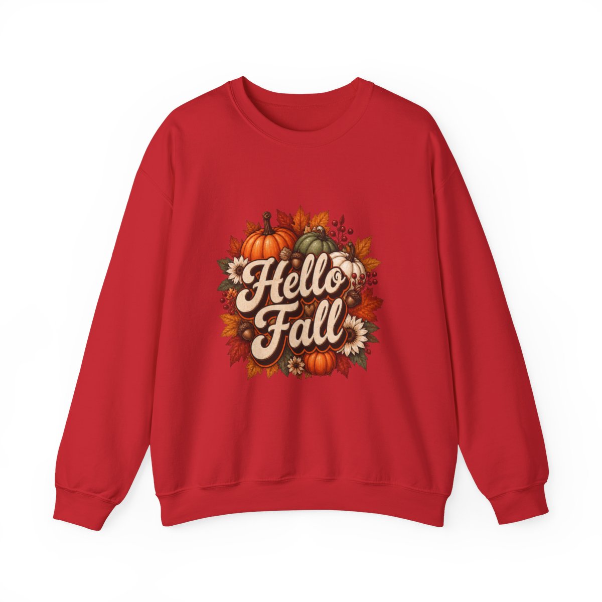 HELLO FALL PUMPKINS Unisex Heavy Blend™ Crewneck Sweatshirt