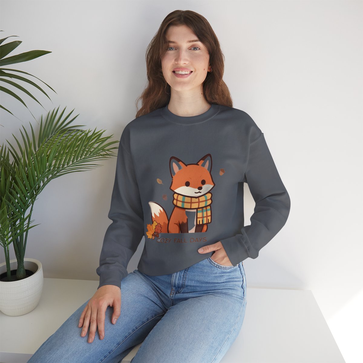 FALL FOX COZY Unisex Heavy Blend™ Crewneck Sweatshirt