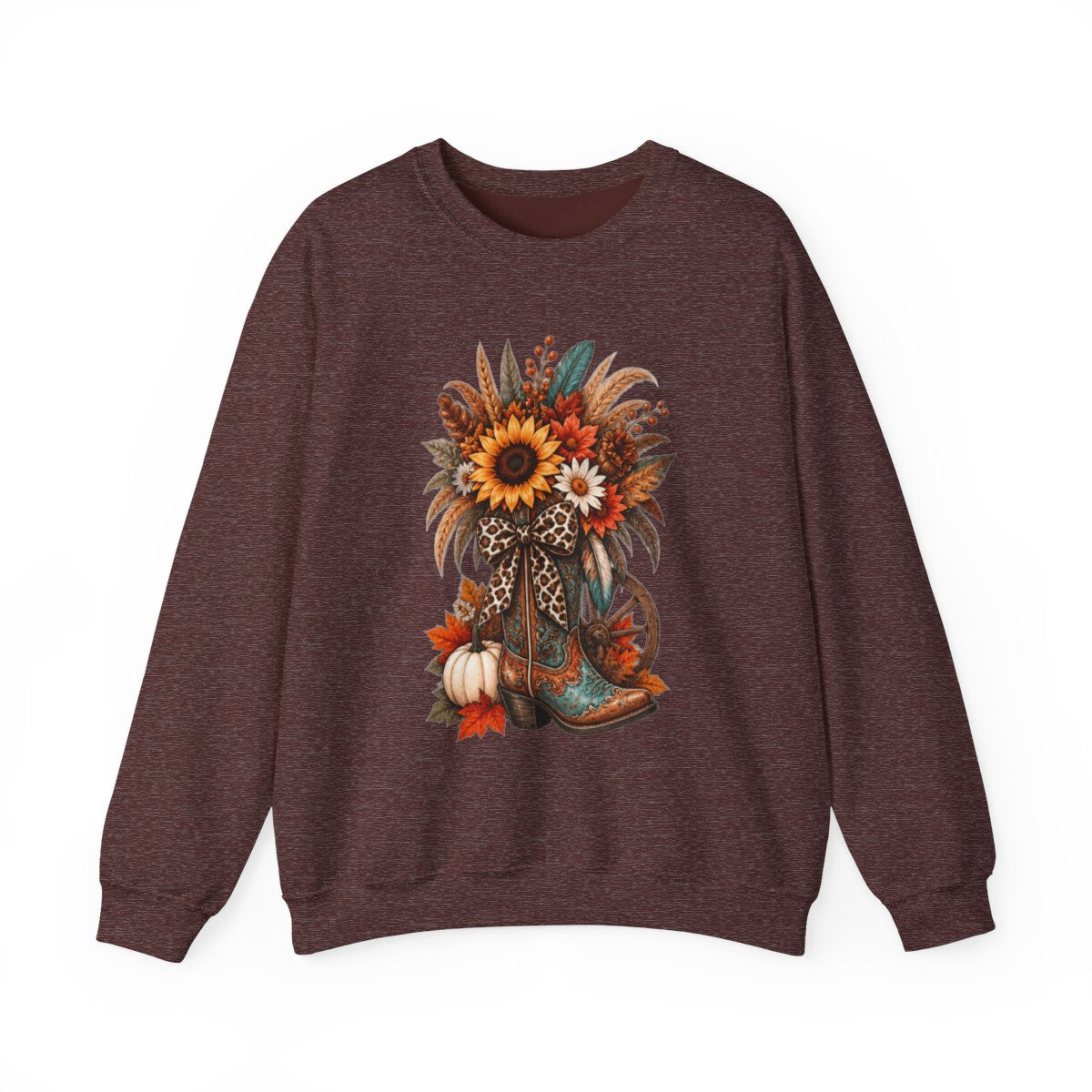FALL COWGIRL BOOT Unisex Heavy Blend™ Crewneck Sweatshirt