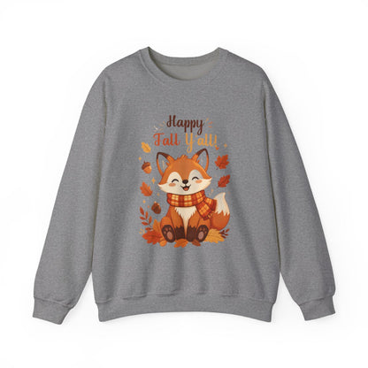 HAPPY FALL YALL FOX Unisex Heavy Blend™ Crewneck Sweatshirt