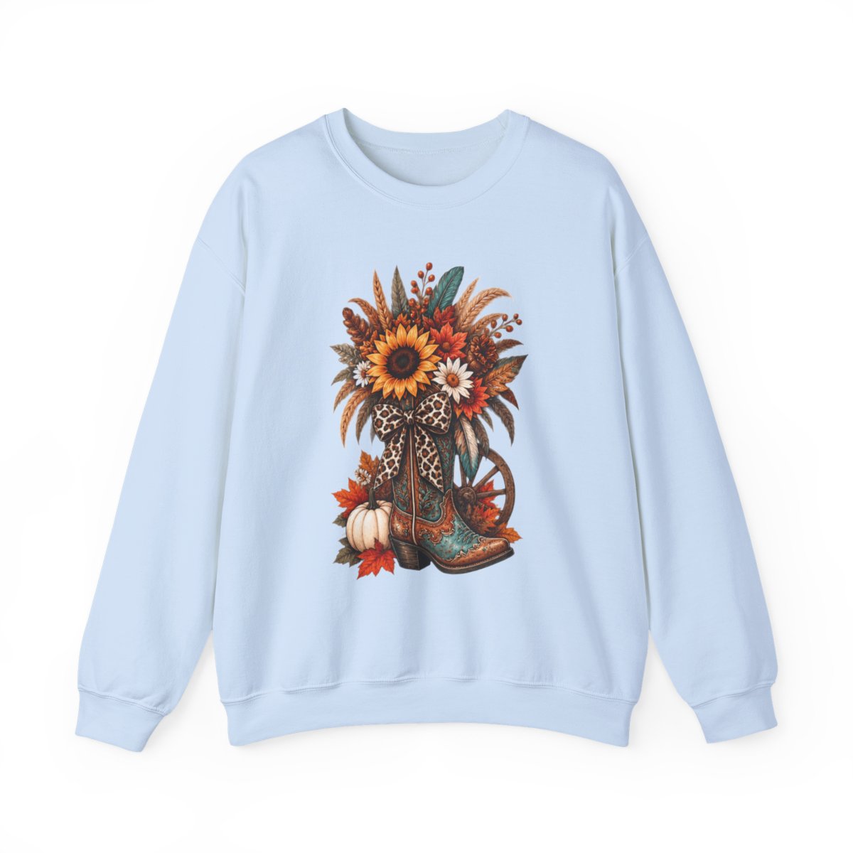 FALL COWGIRL BOOT Unisex Heavy Blend™ Crewneck Sweatshirt