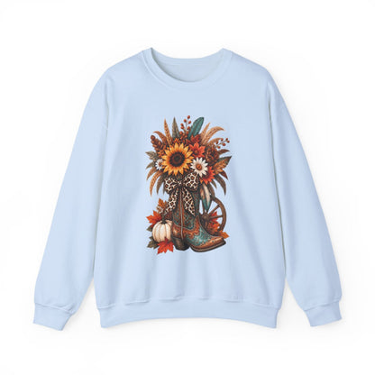 FALL COWGIRL BOOT Unisex Heavy Blend™ Crewneck Sweatshirt