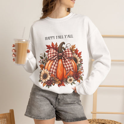 HAPPY FALL Y'ALL Unisex Heavy Blend™ Crewneck Sweatshirt