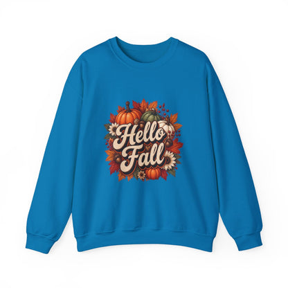 HELLO FALL PUMPKINS Unisex Heavy Blend™ Crewneck Sweatshirt