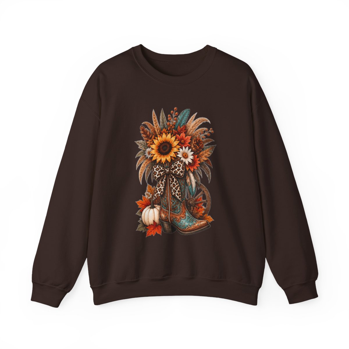 FALL COWGIRL BOOT Unisex Heavy Blend™ Crewneck Sweatshirt