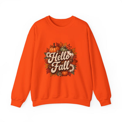 HELLO FALL PUMPKINS Unisex Heavy Blend™ Crewneck Sweatshirt